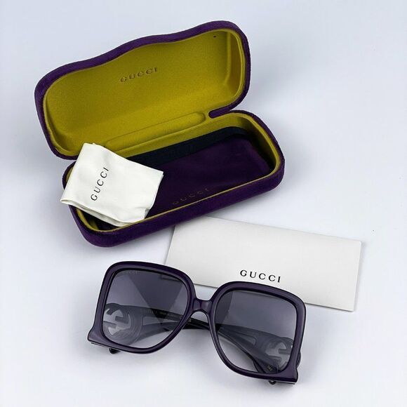NEW Gucci GG1326S 003 Violet Grey Gradient Oversized Square Women Sunglasses - Picture 14 of 14